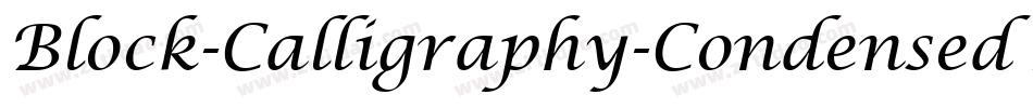 Block-Calligraphy-Condensed Italic字体转换